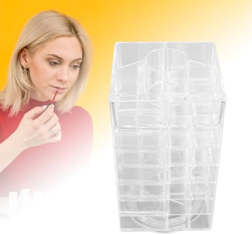 Dioche Organizzatore a Torre per Rossetti Girevole a 360 Gradi con Espositore per Trucco Trasparente a 53 Slot di Grande capacità per Riporre Cosmetici