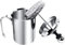Schiumalatte manuale in acciaio inox con doppio schermo in schiuma, per cappuccino latte cioccolata calda (400ML)