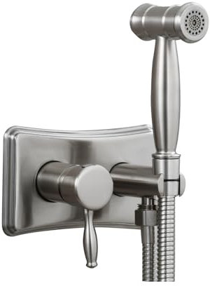 GZKDKZB Multicolor Antike Handheld Bidet Sprayer Wand Montiert Heiß Und Kalt Bidet Wasserhahn, Gebürstet
