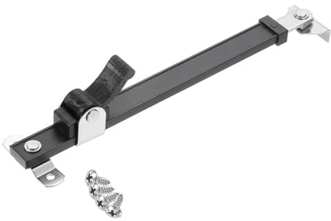 sourcing map 1Pcs 15 Inches Window Hinges, Stainless Steel Casement Window Stays, Adjustable Friction Stay Hinges Window Brace with Screws, Black