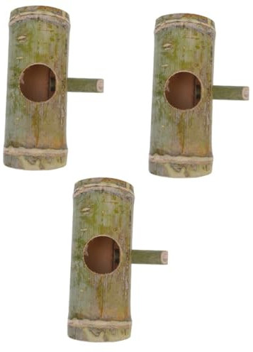 PRETYZOOM 3 Stück Wasserzubehör aus Bambus gartenbrunnen zierbrunnen Zierobjekt für Garten Zierdekor solare Wasserpumpe Wasserfontäne Wasserbrunnen im Garten Brunnenauslauf aus Bambus Green