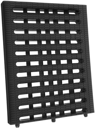DOITOOL Sewer Grate Drain Cover Plate Plastic Interlocking Drainage Grate for Rainwater Backflow Prevention Outdoor Drain Cover for Gardens Courtyards Sidewalks Farms Garages 9.92 X 7.72 X 0.94 in