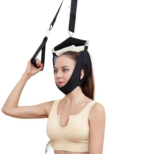 BAAQII Pain Relief Neck Traction Hanging Device Head Hammock Cervical Massager Soft Stretching Belt Neck Strap for Physical Therapy Home Outdoor