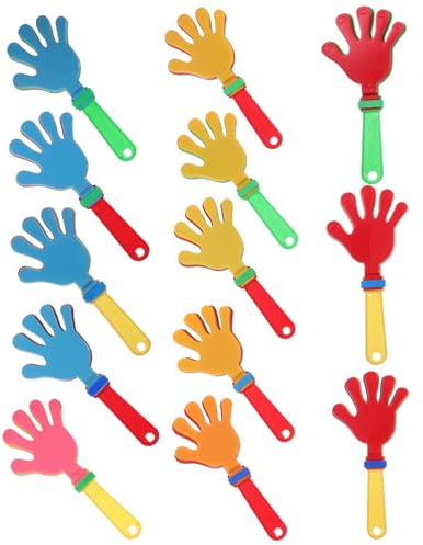 GALPADA 24pezzi Mani in Plastica Abs Colorati Per Feste e Eventi Sportivi Rumorosi e Facili Da Usare Per Ragazze e Adulti