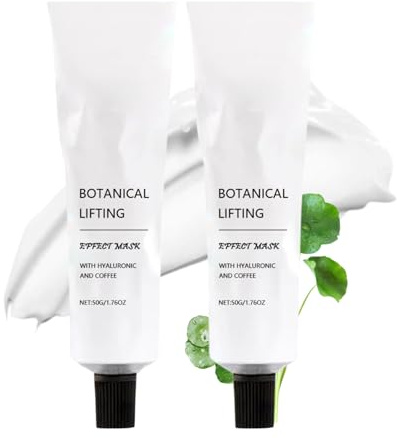 Botanical Lifting Effect Face Mask - Gesichtsmaske 2PCS - Feuchtigkeitsmaske Gesicht mit Centella & Kaffeeextrakt - Straffende & Anti-Aging Hyaluron Maske Gesicht - Für Alle Hauttypen