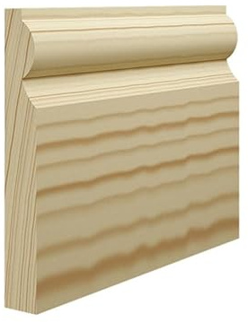 Torus Type 2 Pine Skirting Board - 144mm x 21mm x 3000mm, primed