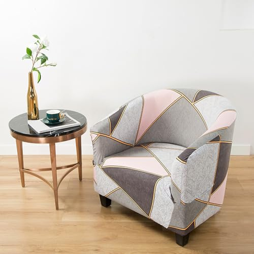 LDLCYCN D,Club Chair Cover*1, Sedia di Club Morbido Slipcover Stretch Copertura Poltrona Copertura Divano Copertura della Sedia Tonda Vasca Sedia Slipcover con Fondo Elastico Protettore Mobili