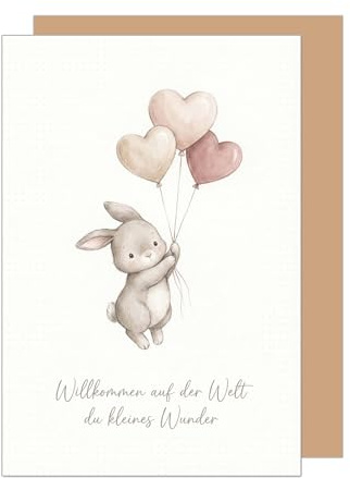 Edition Seidel Premium Glückwunschkarte zur Geburt mit Umschlag. Karte Grußkarte Geburtskarte Babykarte Spruch Sprüche Ankunft Hallo Endlich da Willkommen Mädchen Junge Baby Kind Wunder (E319 SW026)