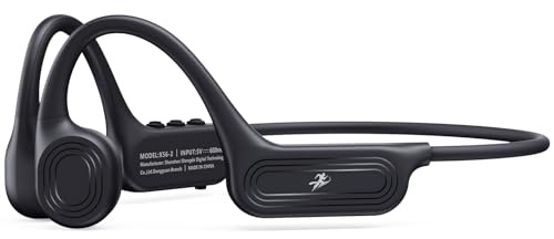 Guudsoud Bone Conduction Headphones,Bluetooth 6.1 Wireless Sports Open Ear Headphones,IP56 Waterproof Earphones with Mic for Running Cycling Gym Workouts