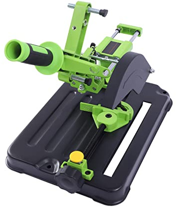 Soporte para amoladora angular para amoladora angular de 100-125 mm, soporte para amoladora angular con ángulo de ajuste de 45°, separador de aluminio con barra deslizante doble, distancia máxima de