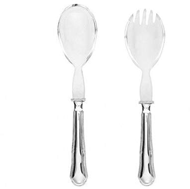 Kombinieren Sie versilbertes Salatbesteck mit barocken Hornenden cod.505294 cm 23,5x5 by Varotto & Co.