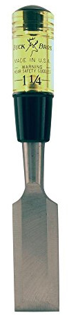 Buck Brothers 120107BC 1-1/4 Wood Chisel Made in USA, For Paring and Finishing Cuts in Carpentry and Woodworking, Tempered Tool Steel Blade, Mallet-Safe Handle