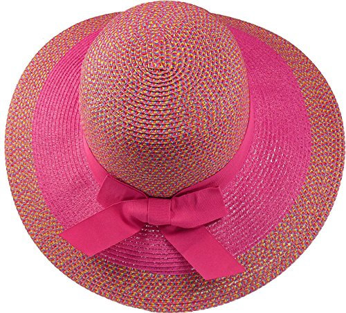 Harrys-Collection Sehr großer Damenhut Sonnenhut in 3 Farben, Farben:pink