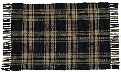 Park Designs 315-25R Sturbridge Rag Rug, 24 x 42, Black