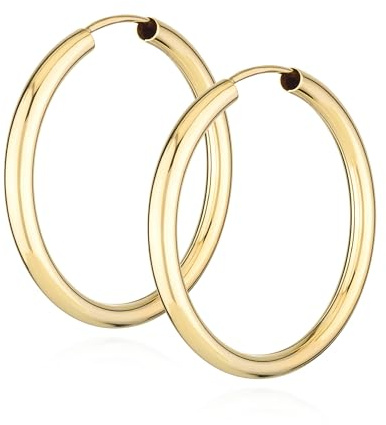NKlaus CREOLE für Damen 333 gelb Gold; 333er Gelbgold, 30mm, 2 Stück | Durchmesser: 30mm; 2,5mm