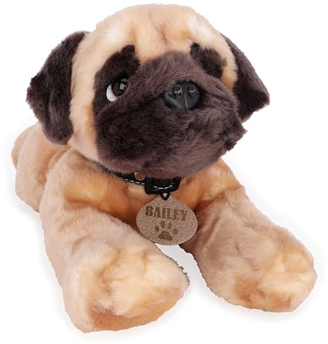 Toyland 35 cm großer Keel Toys Plüschhund – Plüschtiere für Kinder – exklusiv (Bailey der Mops)