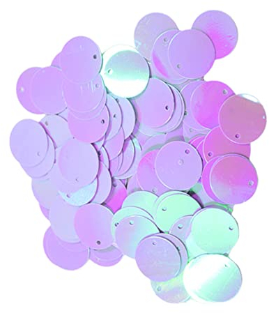 Sharplace 130 Stück Pailletten, Runde Pailletten Mit Loch für Schmuckherstellung DIY Nähen Handwerk Hochzeitsdekoration 16x16 mm, Lila