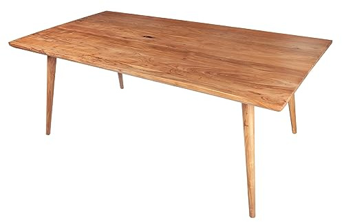 Riess Ambiente Esstisch Mystic Living 200cm - Natur - Akazienholz | Massiv, 10 Sitzplätze, hochwertig, individuelle Maserung, stabile Konstruktion, Bodenschoner, Konferenztisch