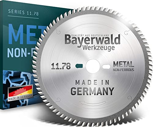 Bayerwald - HM Kreissägeblatt - Ø 250 mm x 3,2 mm x 30 mm | Trapezflachzahn positiv (80 Zähne) | Nebenlöcher: Kombinebenlöcher + 2/7/42 | Alukreissägeblatt für NE-Metall & Kunststoff