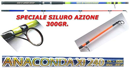 Canna Da Pesca Per Siluro Mt 2,40 Azione 300 Gr. Canne Da Siluro Carpa Storione