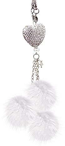 Surakey Kristall Auto Anhänger Deko Innen Bling Strass Rückspiegel Dekoration Hanging Ornament, Auto Rückspiegel Hängen, Sonnenfänger Auto Inneneinrichtung, Auto Spiegel Zubehör Für Frauen Männer