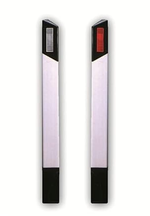 Segnalimite europeo delimitazione carreggiata e banchina stradale a due gemme rifrangente rosso bianco ( 5x18 ) bifacciale