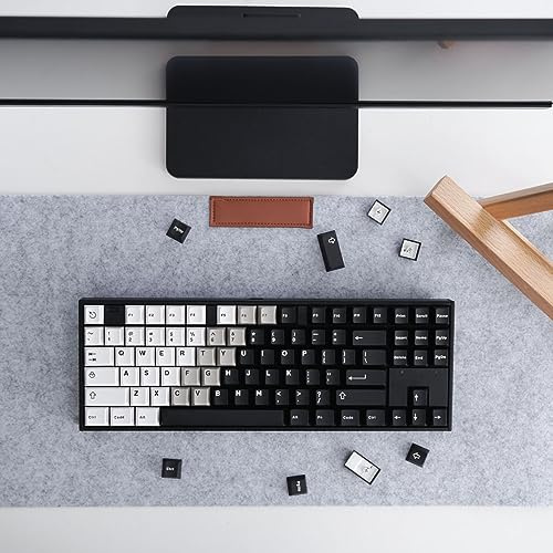 White Black Gradient Keycaps Set Cherry Profile Doubleshot Custom Keycaps 121 Keys for Cherry MX Gateron Kailh Box Switches Mechanical Gaming Keyboard