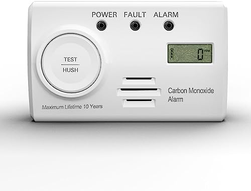 Ruan Carbon Monoxide Alarm Detector, 10 Year Battery CO Alarm with Silence Function and Test Button,EN 50291 Certified