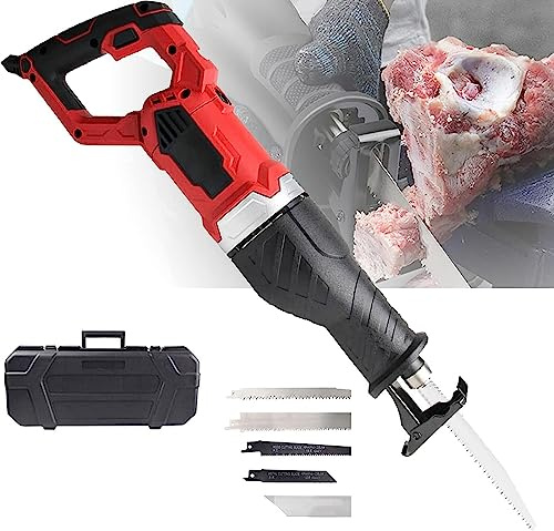 HSRG Sierra Eléctrica para Huesos, Cortadora De Carne Recíproca Comercial De 900 W, Sierra Manual para Carnicero con Hojas De Sierra, para Cortar Carne Congelada, Huesos, Tocino, Cerdo