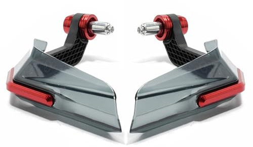 TKSE Motorrad-Handschutz, Motorrad-Handschutz, hochfester, schlagfester Lenker-Windabweiser für Motorräder (rot).