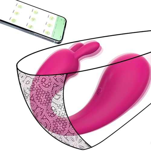 TYDAY G-Punkt Vibrator mit APP 2 in 1 Vibratoren für Frauen mit 9 Vibrationsmodi Klitorisstimulator Rabbit Vibrator Dildo Vibro ei für Sie Sex Spielzeug für Paare