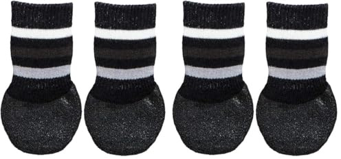 Trixie 19522 Hundesocken, Anti-Rutsch, S–M, 2 St., schwarz (Packung mit 2)