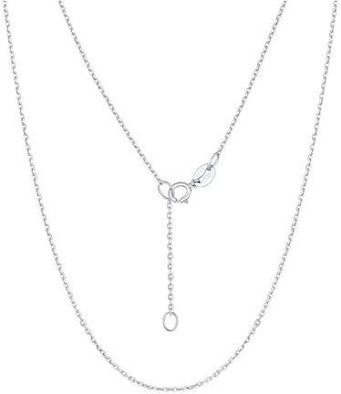 Suplight Silberkette Goldkette ohne Anhänger, Damen Gliederkette Silber 925, Breite 1,1mm / 1,5mm, Länge 41/46/51/56/61cm