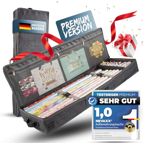 neVaxx- Premium Geschenkpapier Aufbewahrung - Organizer aus 600D Oxford Gewebe