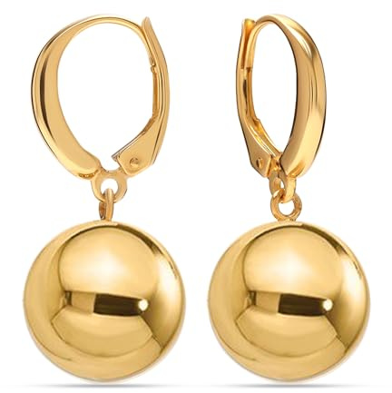 LeCalla Sterling Silber Schmuck Leverback Ball Drop baumeln Ohrringe für Frauen