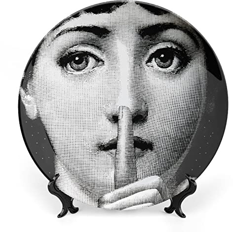 XYTDM Lina Cavalieri - Plato decorativo de pared, placa frontal misteriosa, decoración para colgar en la pared, incluye soporte y gancho especial de resorte, 25,4 cm, A4