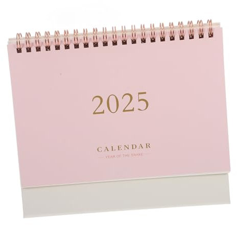 Tofficu Delikater Tischkalender Minimalistischer Stehkalender Für Büro Und Zuhause Akademischer Kalender Dezember Rosé Für Notizen Und Termine