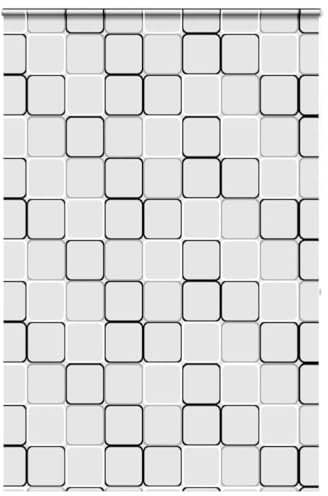 Brokky 4015050 Shower Roller Blind with Cassette 150x240 cm Fabric Width 146 cm Waterproof Wet Room Bathroom Heavy Duty Shower Curtain,Anti Mould Mildew Resistant,Washable and Easy Dry