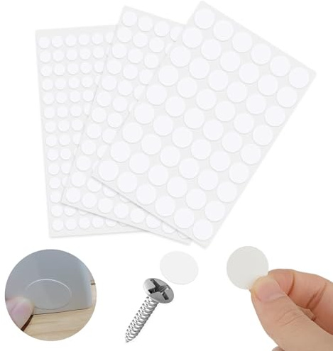 290 Stück Schraubenabdeckung Weiss Selbstklebend, 12mm/15mm/21mm Abdeckkappen für Schrauben, Schraubenabdeckung Selbstklebend für Wandschränke Schreibtische Schrauben Möbel Reparaturen