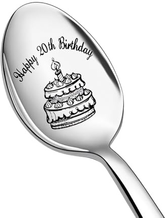 20th Birthday Spoon Gifts for Friend 20 Year Old Birthday Gifts for Girlfriend Boyfriend 20 Th Birthday Gift for Girls Boys Spoon Gift for Sister Brother 20 Year Old Gifts for 20yr Old Male Female