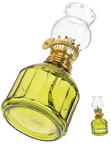 ABOOFAN Öllampe Glas Petroleumlampe Vintage Laterne Tisch Mittelstück Innenbereich Schlafzimmer Wohnzimmer Dekoration Party Hochzeit
