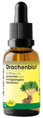 cdVet Drachenblut 20 ml - Sangre de Drago | Für Hunde und Pferde zur Pflege von gestressten und wundgeplagten Hautstellen