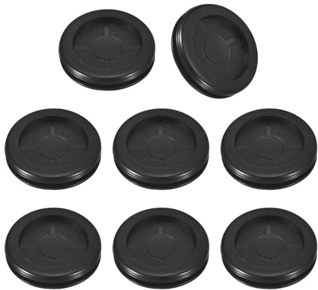 QUARKZMAN 15 Stück Kabeldurchführung Gummi, 29mm ID 32mm Bohrloch Rund | Gummitüllen Doppelseitige Lochstopfen Gummidichtung zum Schutz von Drähten und Kabeln, für Schreibtische, Schwarz