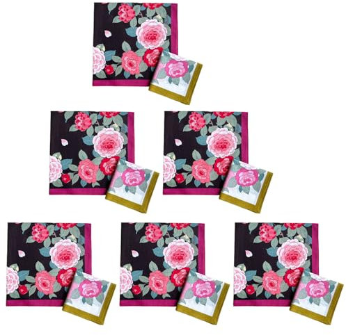 Baumwoll-Taschentücher, Blumenmuster, Taschentuch für Damen, Hochzeits-Taschentuch, Taschentuch für Braut, Bräutigam, Hochzeitsgeschenke