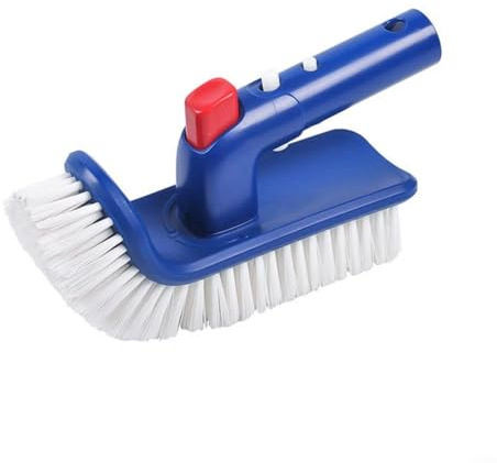 ZMdooreasy Swimming Pool Corner Brush With 180 Degree Rotating Handle Deep Clean Scrubber for Steps Corners Ladders in Ground Above Ground Pools Spa