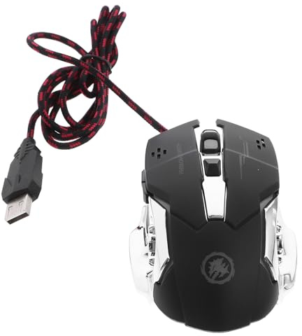 Gatuida Souris de Jeu Filaire X9 6d, Dpi Réglables, Noire Abs | Rétroéclairage Rgb, Patins Résistants à L’usure, Design Ergonomique, Usage Ordinateur
