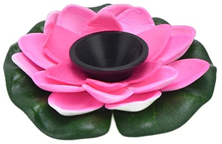 HERCHR Lotus Solar Powered Fountain, 16cm / 6.3in Water Pump Floating Mini Solar Powered Water Fountain Outdoor Artificial Flower Standing for Birdbaths Garden Pond Pool (Lotus 2)