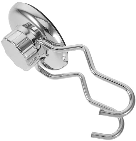 Mipcase Ganci a Ventosa in Acciaio Inox Resistente per Bagno e Cucina Doppio Gancio da Parete senza Foratura Forte Potenza di Aspirazione per Asciugamani Accappatoi e Accessori Doccia