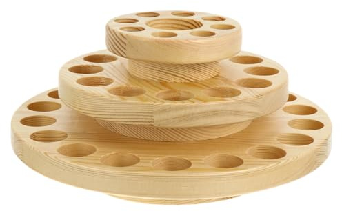 Espositore Legno Oli Essenziali a 3 Livelli 39 Scomparti | Rotante da Tavolo, per Bottiglie di Aromaterapia e Olio per Uso Domestico o Regalo