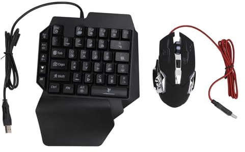 4-in-1 Mobile Gaming Combo: Einhand Gaming Tastatur & Maus Konverter, RGB Beleuchtung, Handyhalter, Bluetooth, Ohne Latenz für